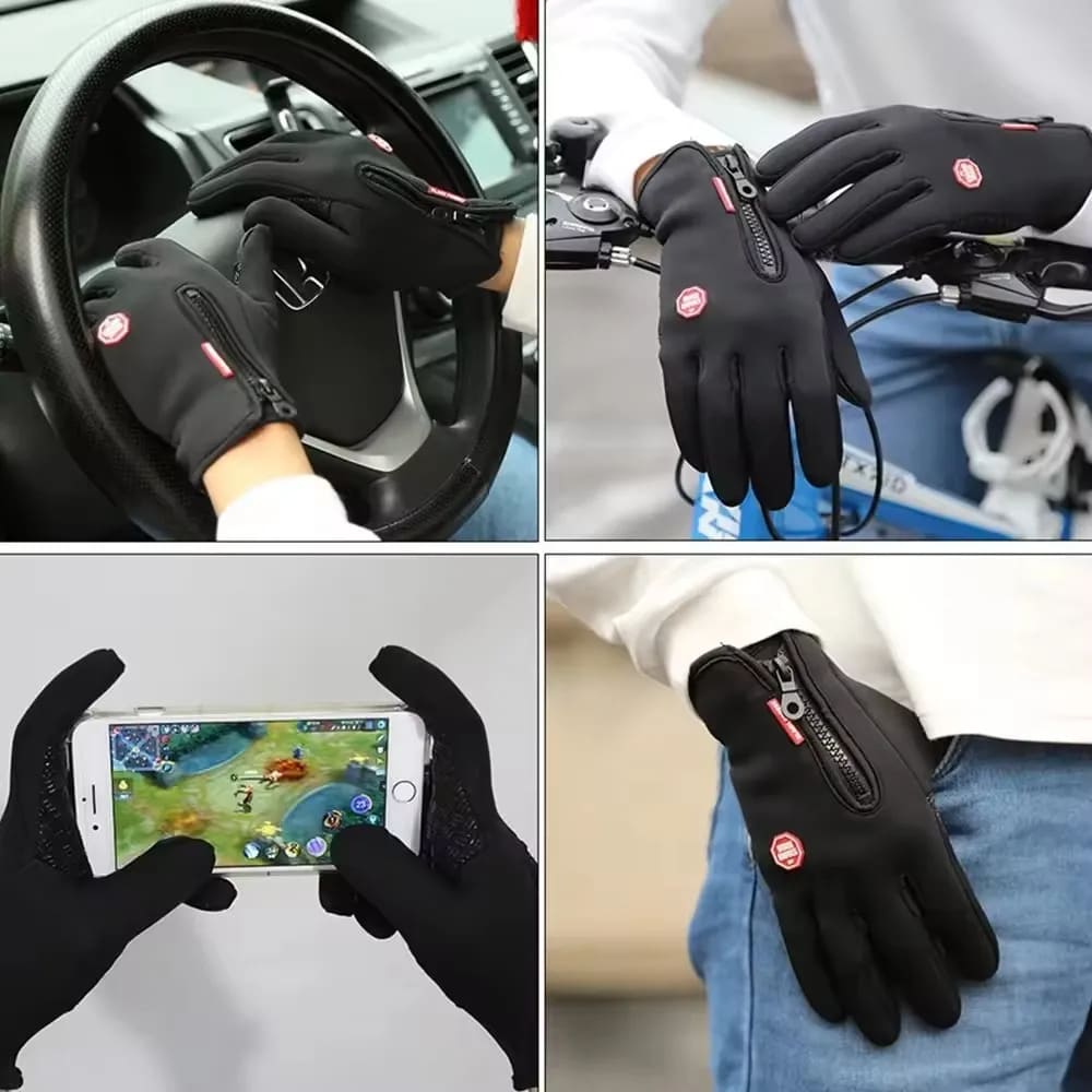 Guantes Térmicos Unisex Impermeables para Invierno - Ideal para pantalla Táctil - Antideslizantes