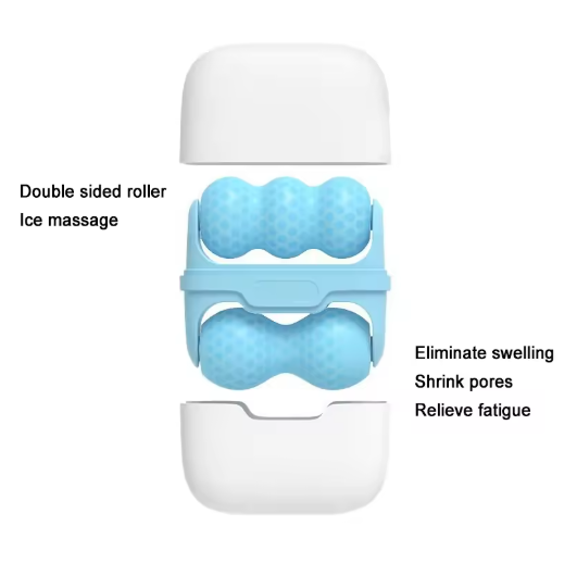 Ice Roller™ - Rodillo Facial de Doble Cabezal - Desinflama rostro con Terapia de Frío