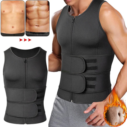 Chaleco Reductor Adelgazante De Neopreno Y Doble Apriete Para Hombre