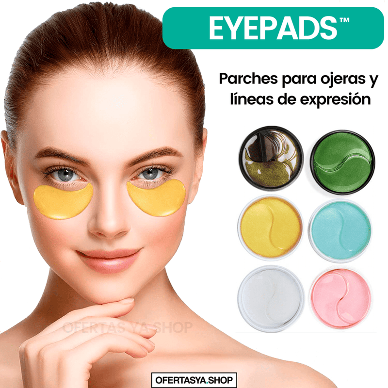 EyePads™ - Parches para ojeras y líneas de expresión con Colágeno y Ácido hialurónico (60 unidades)