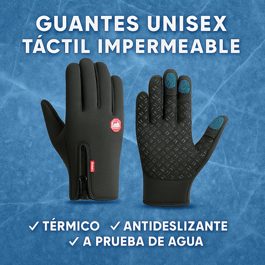 Guantes Térmicos Unisex Impermeables para Invierno - Ideal para pantalla Táctil - Antideslizantes