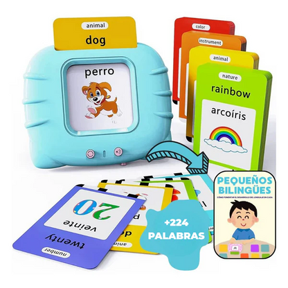VerbaLingo™ - Tarjetas Educativas Montesori en Español e Inglés Con 224 Palabras