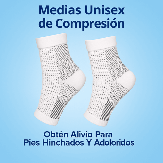 Medias Unisex De Compresión - Obtén Alivio Instantáneo De Pies Hinchados Y Adoloridos